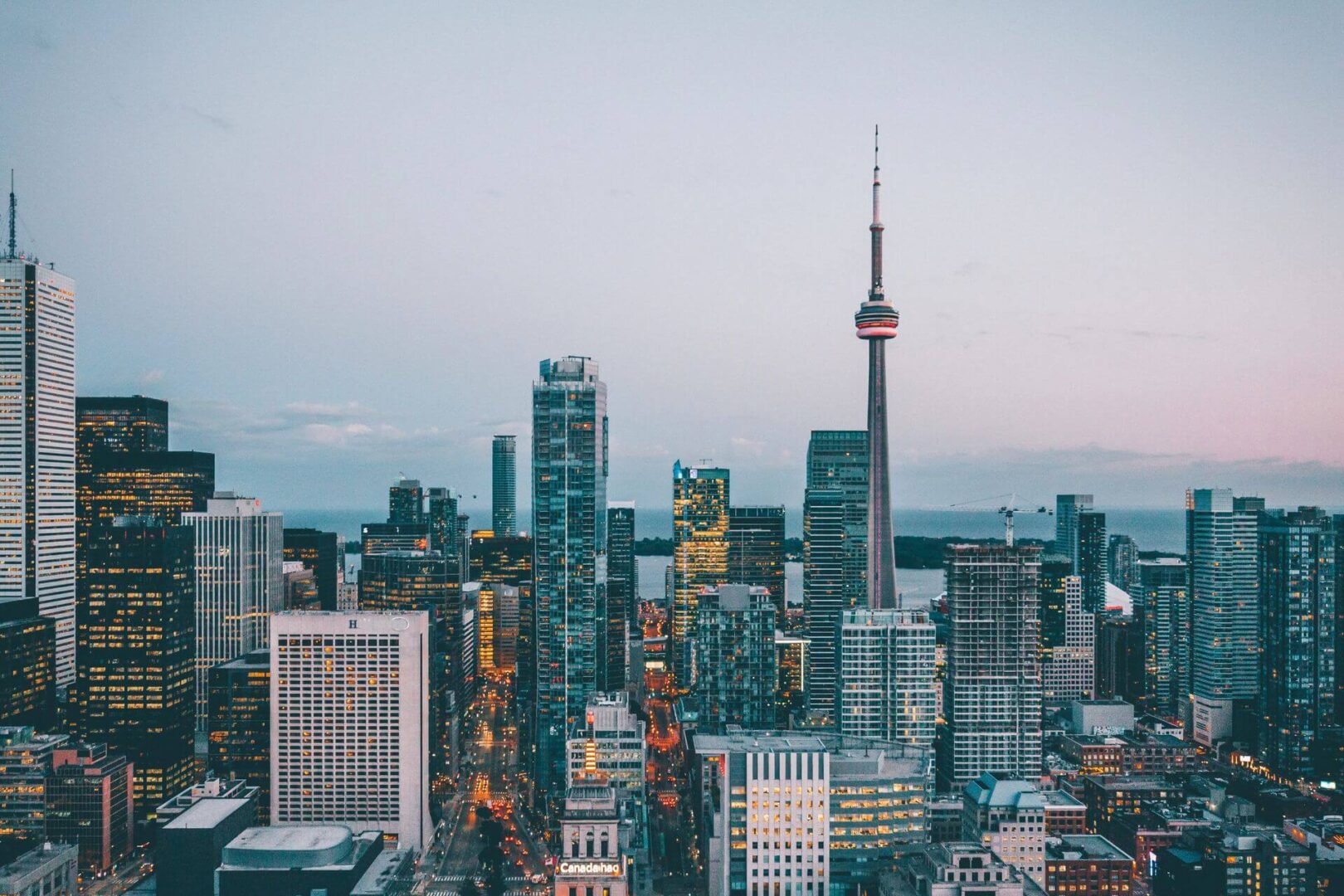 beautiful view of city buildings